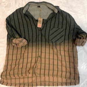 Bleached flannel💚🧡🔥